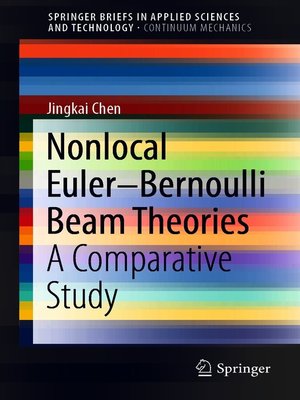 cover image of Nonlocal Euler–Bernoulli Beam Theories